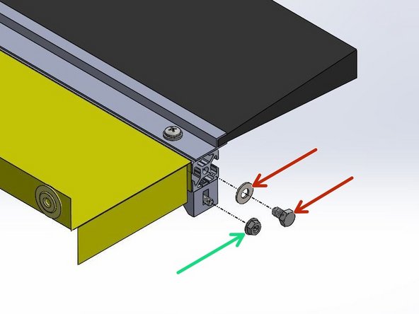 Remove the 5/16-18 Hex Bolt (with Washer) from the End of the Rail.
