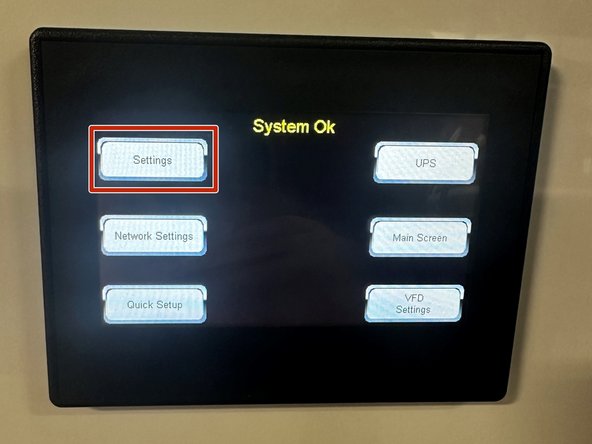 Tap the &quot;SETTINGS&quot; Button.