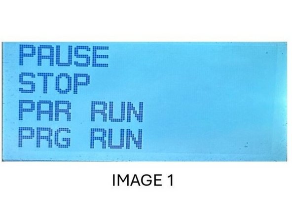 1)    From the main screen, press the “ESC” button located in the button left corner of the keypad, so the screen on Image 1 is shown.