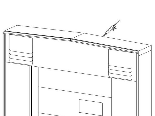 Add a generous bead of caulk along the top edges of the Dock Shelter that are in contact with the mounting surface.