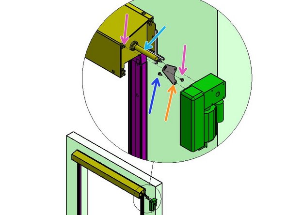 Remove two M8 Bolts from the Motor Housing side, noting their location.