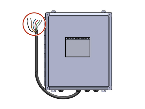 From the Factory, your Goff's Supplied Control Panel will have (1) Cable coming out of it. If you have the yellow quick disconnect cable, make the connection at the motor and skip to step 17.