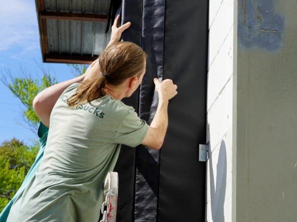 Attach the Left and Right Face Pads by lining up the Velcro Strips towards the front of the Side Pad on the left and right faces with the Velcro Strips on the back of the Face Pads.
