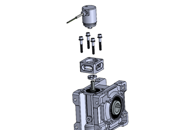 Install the Encoder Unit (with the clamp collar) into the Mount until it Falls/Locks into place and cannot Rotate within the Mount.