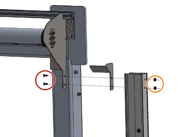 The Track Assembly Mounts to the Outside of the Header Mounting Bracket, with the Transition Bracket Sandwiched in the Middle.