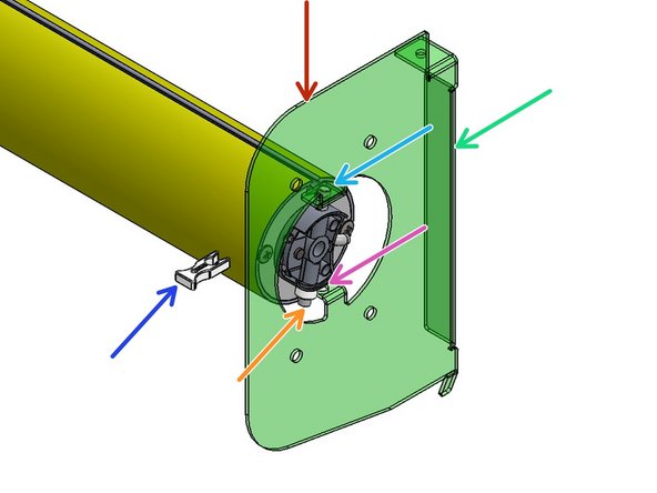 Raise the Header Assembly. Angle the Drive side towards the Header Bracket (it will be installed first), and angle the idle side away from the opening.