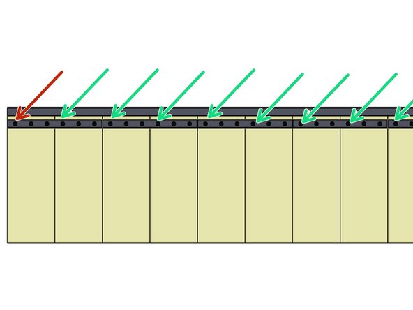 Place the 1st Strip onto the 1st Stud.