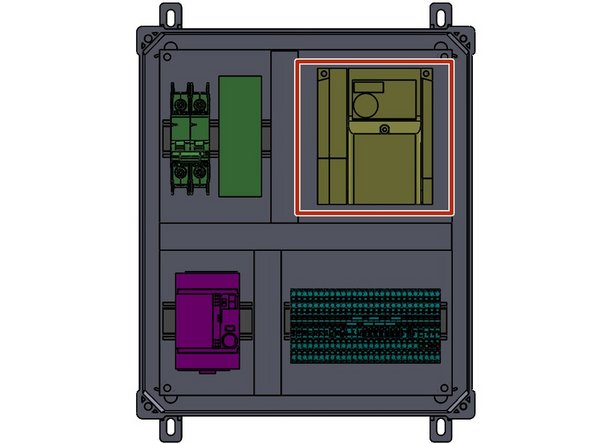 Locate the VFD in the Upper-Right corner of the Control Panel.