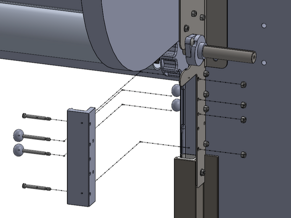 Each one is held in place with (4) 1/4-20 shoulder bolts and nylon-insert lock nuts.
