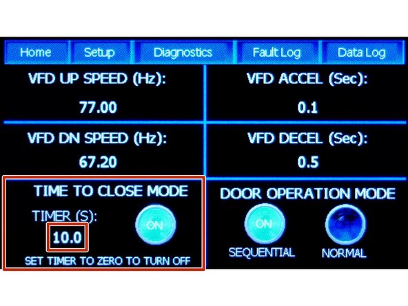 Before we can Program our LED Door Indicator Light System, we must set up the Time-to-Close (TTC) Feature on our Control Panel.