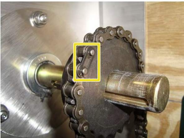 They should be in direct Vertical Alignment. If  not, Loosen the Set Screws on either of the Sprockets and Adjust its Position until it is in line  with the other Unit.