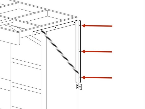 Align the Head Frame Assembly so that The Header Brackets are on the outside of the Side Pads, and Flush against the mounting surface.
