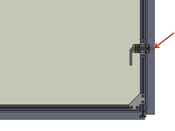 Slide the Bolt Latches to contact the Walls of the Opening.