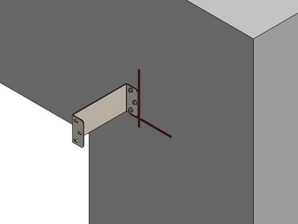 Loosely fasten Bracket to the Mounting Surface with appropriate hardware.