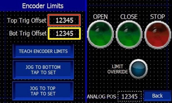 Run a Test Cycle to see Where the Limits Stopping the Door.