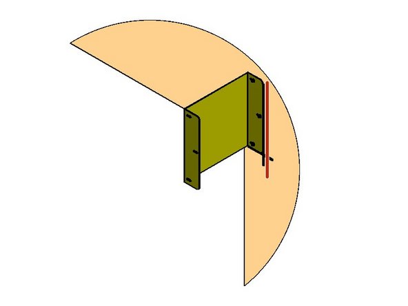 Loosely fasten Bracket to the Mounting Surface with appropriate hardware.
