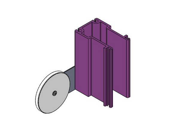 Align the Edge of the Bracket with the Rear Edge of the track.