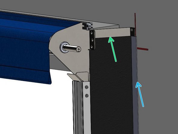 The Vinyl Critter Catchers are installed in the Vertical Track prior to shipment. Once the Vertical Tracks are installed, it is time to seal up the sides of the Door, back to the Mounting Surface.
