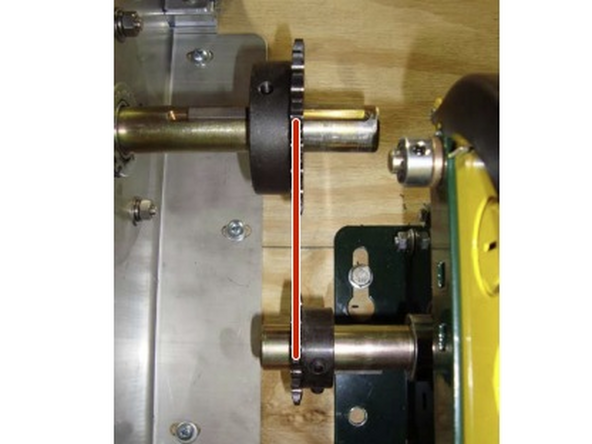 Check the Alignment of the two Sprockets.