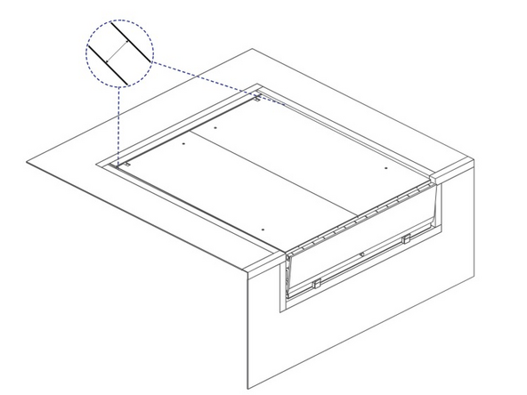 Make sure to leave even spacing on both sides of the leveler.