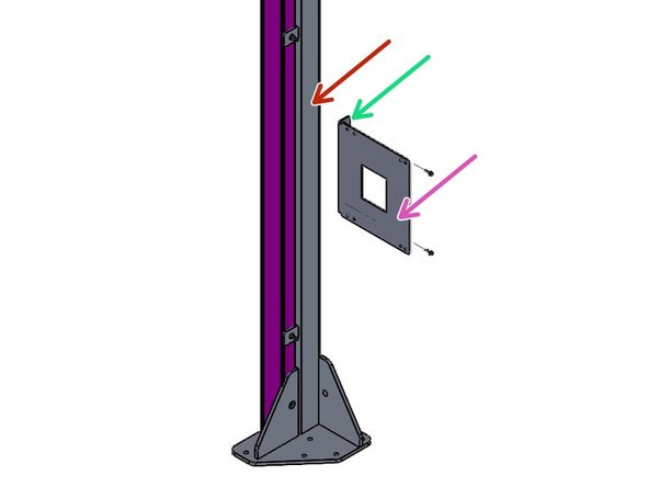 Install the Control Box Mounting Bracket at a convenient location. Somewhere near the Door Opening on the Operator Side of the Door is most common.