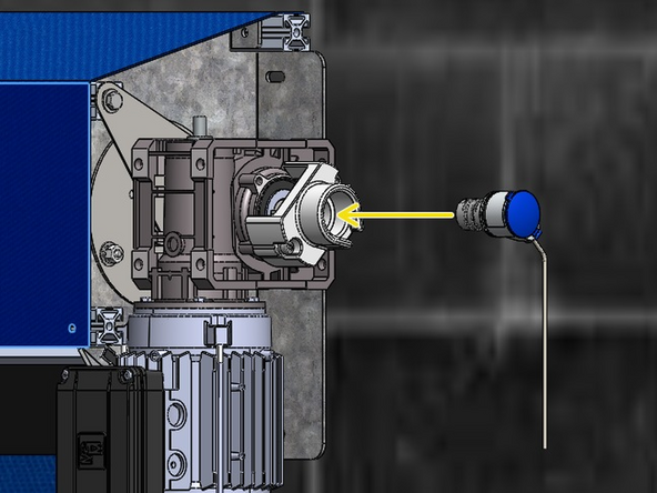 Install the Encoder Mount onto the Motor Housing using the (2) Provided M6 Bolts and Lock Washers.