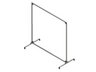 Rolling Welded Tube Frame - Clean Curtain