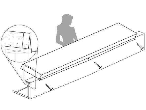 Lay attachment flap down &amp; fasten in place with (3) flat head roofing nails to temporarily secure Wiper Pad.