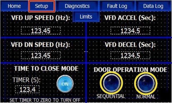 To Change the "DOOR OPERATION MODE":