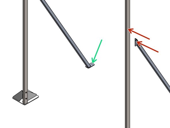 Supports Bolt to the Outside of the Frame Structure Posts.