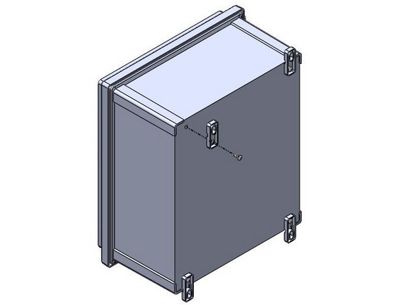 There are (4) threaded inserts in the back of the Control Panel that will receive the 10-32 x 1/2in Screws.