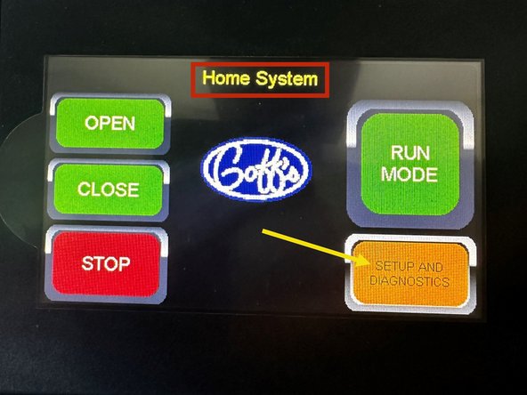 If you are first installing and setting up your door, and you see &quot;Home System&quot; in the message bar, you need to set your limits.