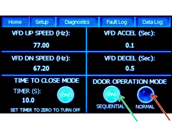 Set to either Normal Mode or to Sequential Mode.