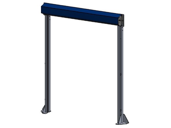 Ensure that the the Bolt goes through the inside tab of the Header Box Side Bracket first and then into the inside of the Vertical Track and tighten the Nut snug.