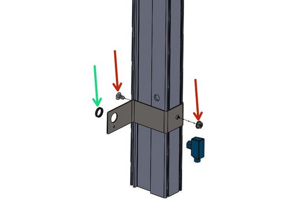 Pre-Drill Clearance Holes for the 1/4-20 Fasteners, at the Desired Sensor Height.