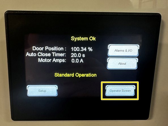 To Set the Auto Close Timer value, Tap in the Set Point box, and in the on-screen Keypad, Type the desired Time (in seconds) before you want the Door to Automatically Close. Hit Enter.