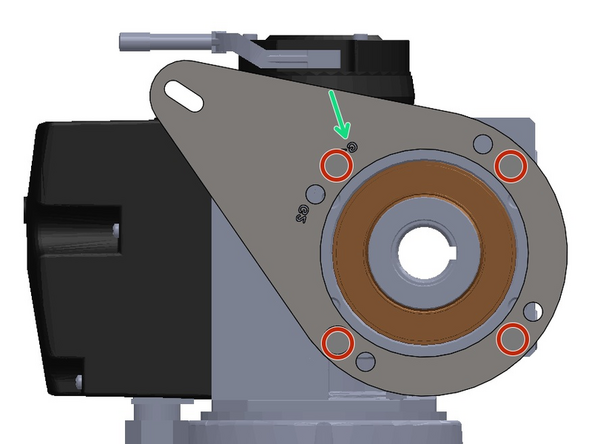 The Bracket has 2 Hole-Patterns Corresponding to G1 and G2 Doors. This ensures the proper Alignment when Installing the Motor Assembly onto a G1 or G2 Door.