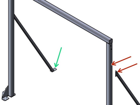 Supports Bolt to the Outside of the Frame Structure Posts.