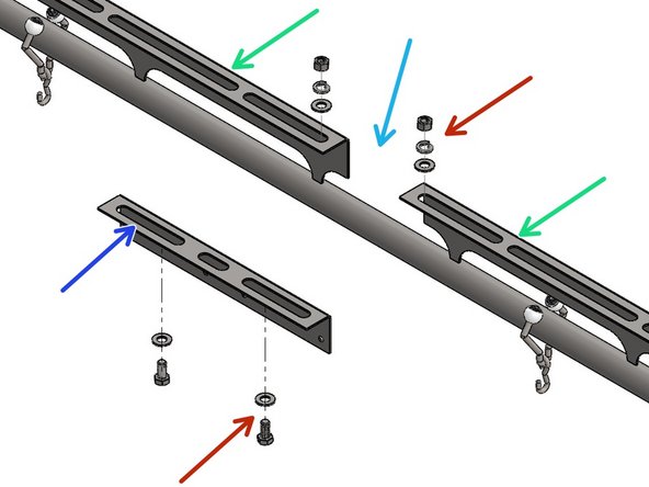 Brackets are welded to to Track Sections.