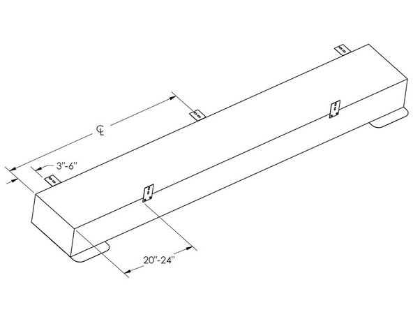 Attach (2) flat brackets to the bottom edge for flush mount applications, otherwise use (2) more angle brackets for offset mounting.