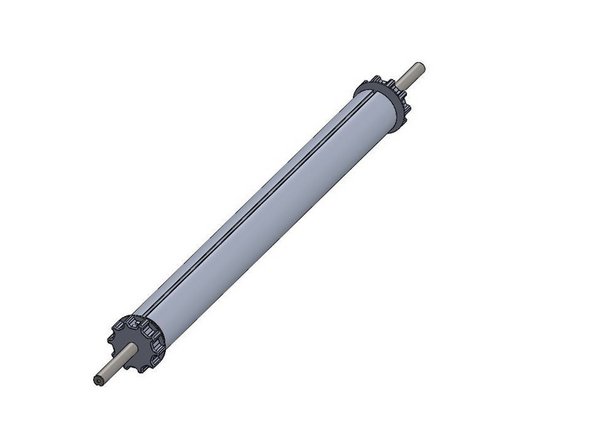 Install the drive tube assembly into the slots in the header side plates.