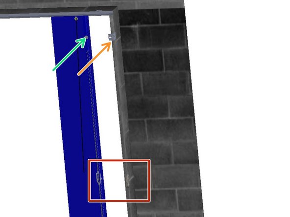 On the Slide Lock side of the Curtain, near the Top (between 3-8" down):