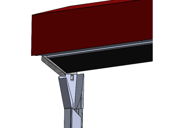 Insert the Carriage Bolt through the Header Bracket Tab from the inside.