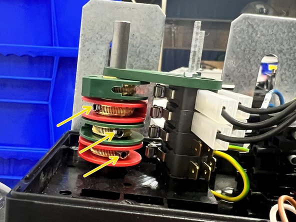 The Red (Close) Limit Cam will Rotate Counter-Clockwise until it hits the Limit Switch.