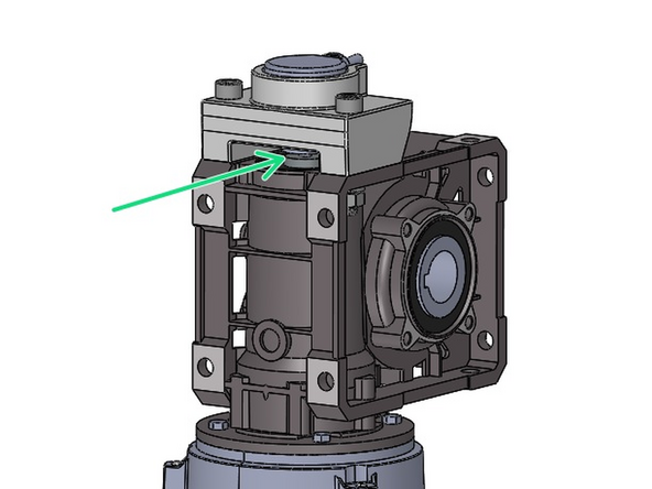 Using a 2.5mm allan wrench, ensure the set screw on the clamp collar is tightened and engaging the motor output shaft.