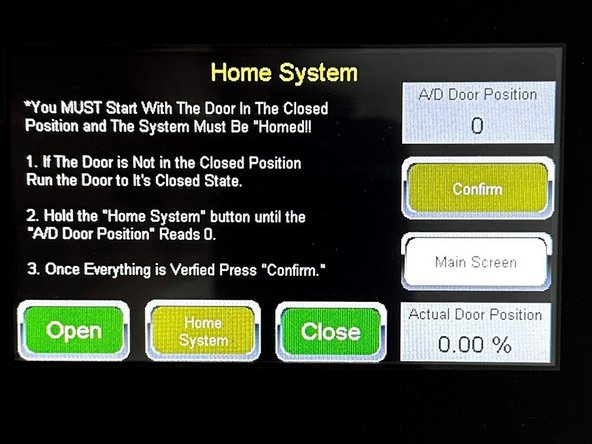 For new doors that already have the encoder mounted on the motor, press the following series of buttons to get to the limit setting screen(s):