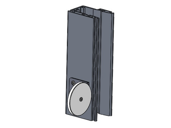 Measure 1" from the Track's Back to locate the Reflector Mounting Bracket Holes.