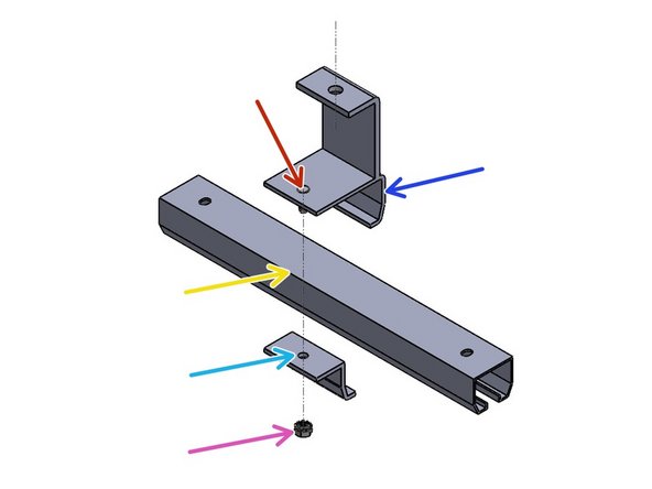 Loosen the Nut on the Track Bracket.