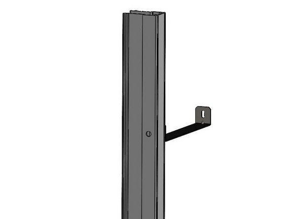 Slip the Projection Bracket onto the 1/4-20 Screw, with the hole facing the Track, and then thread the nut, onto the screw.