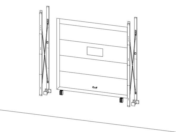 Fasten the Side Frames to the building using the markings from Step 3 using installer supplied hardware.